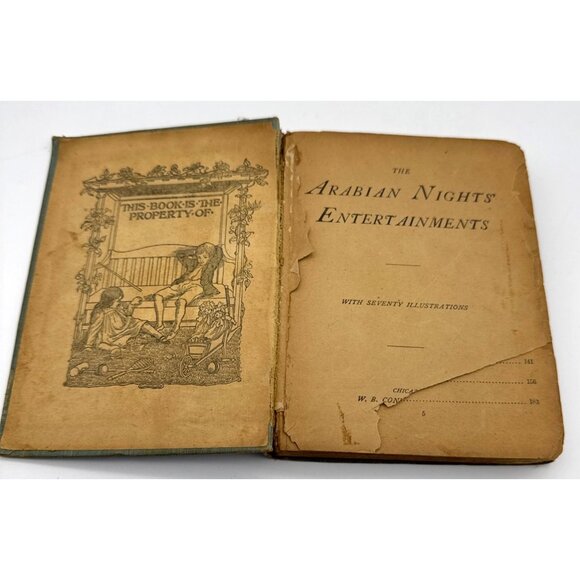 1900? Arabian Nights - Varied Authors | Fairytales Book Aladdin Profusely Illust - Picture 4 of 6